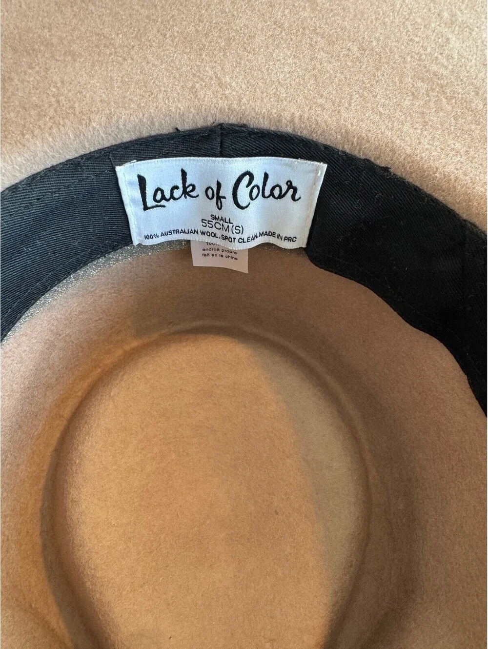 Lack of Color Zulu Rancher Hat 100% Australian Wool Size Small 55cm